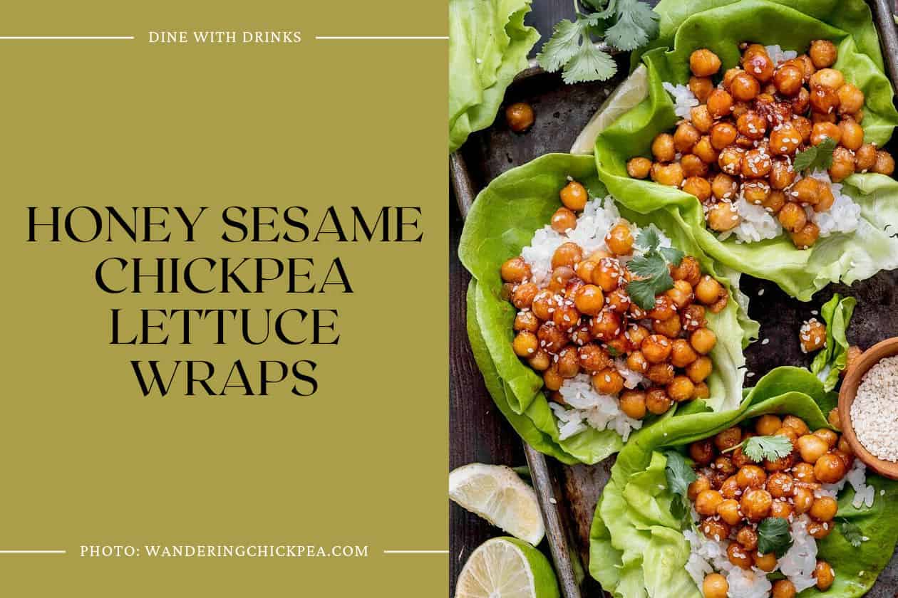 Honey Sesame Chickpea Lettuce Wraps