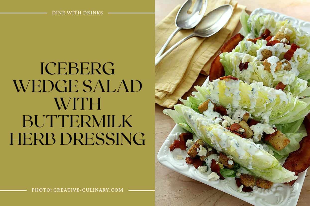 Iceberg Wedge Salad With Buttermilk Herb Dressing