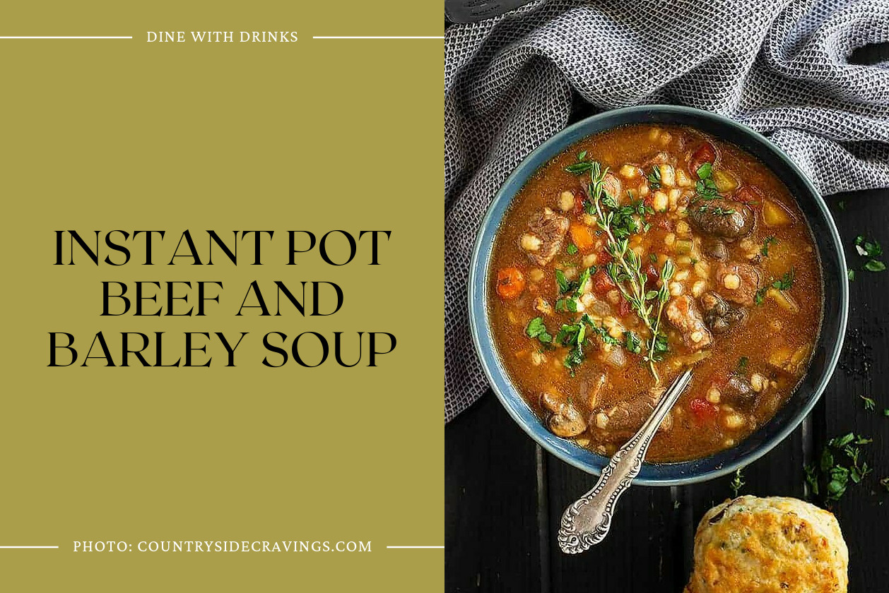 Instant Pot Beef And Barley Soup