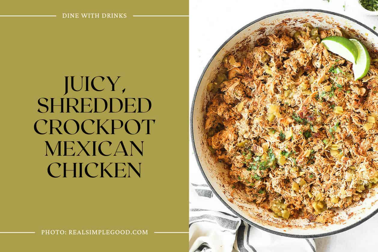 Juicy, Shredded Crockpot Mexican Chicken
