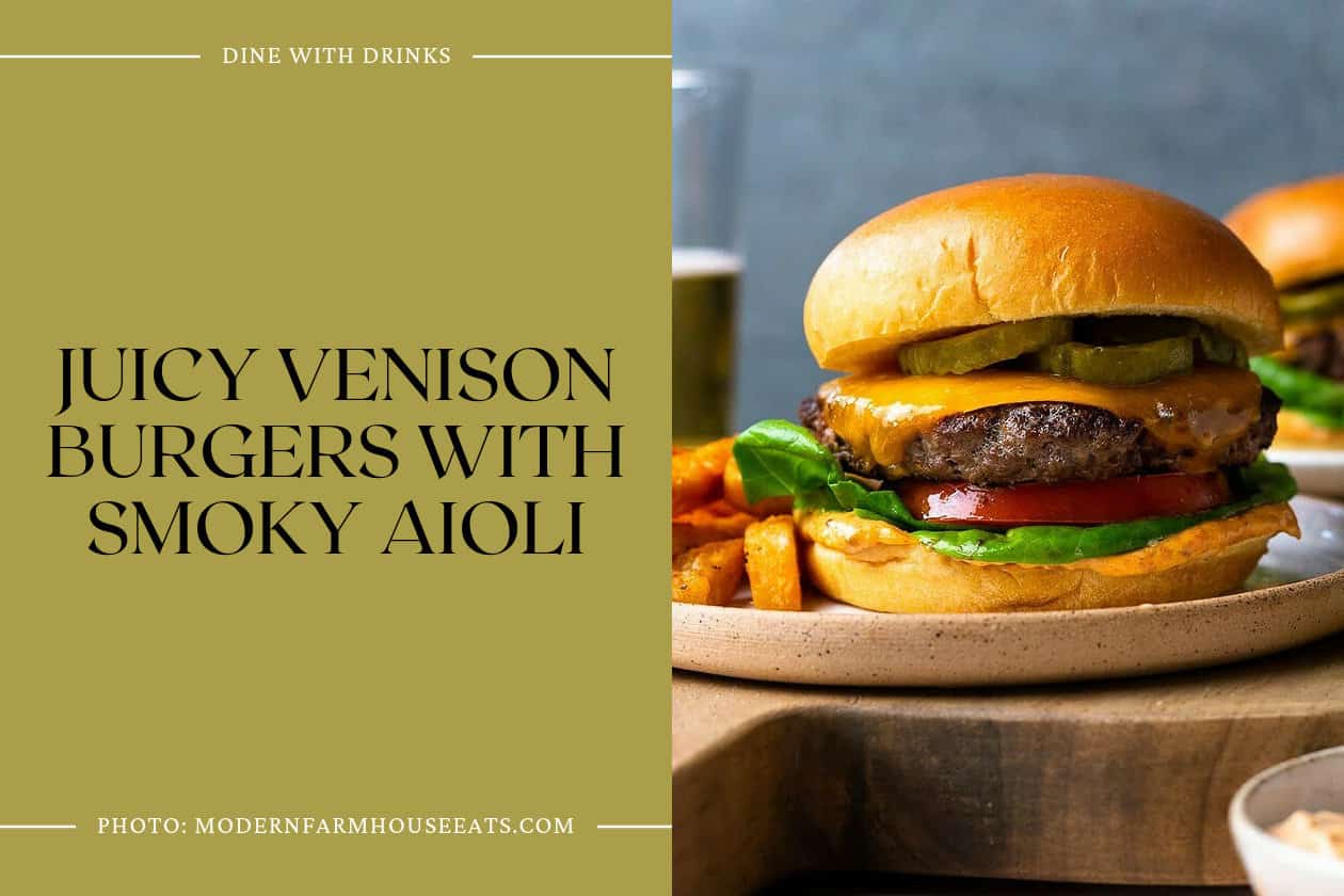 Juicy Venison Burgers With Smoky Aioli