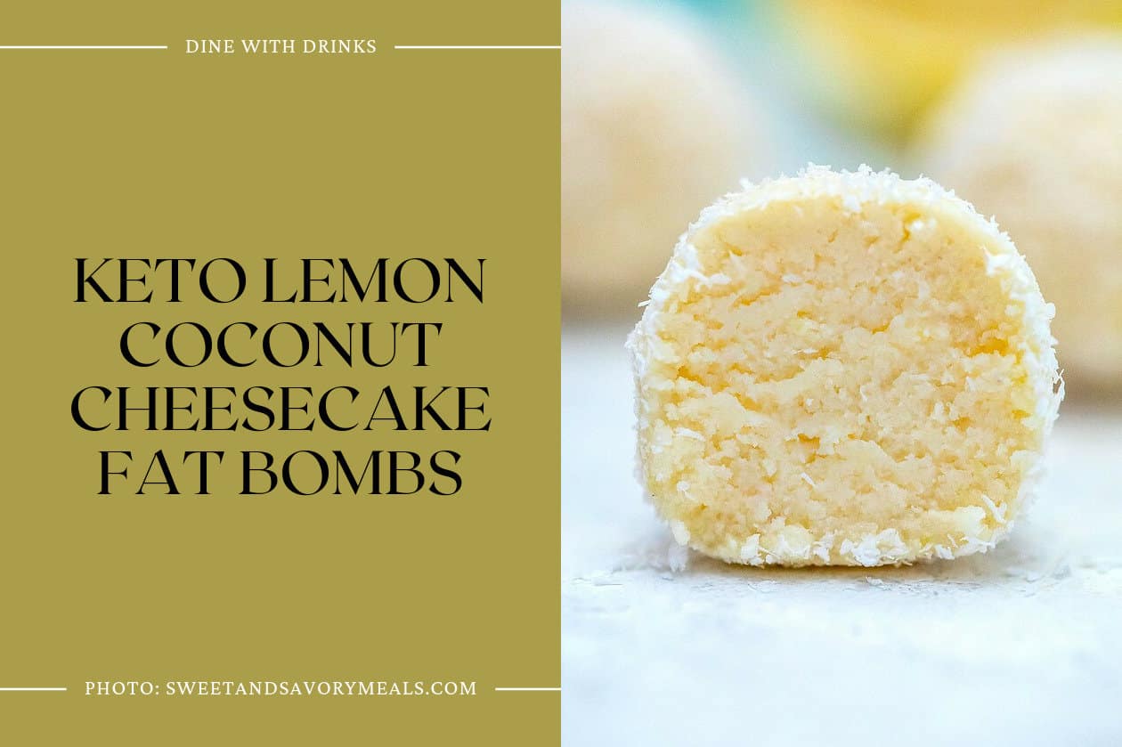 Keto Lemon Coconut Cheesecake Fat Bombs