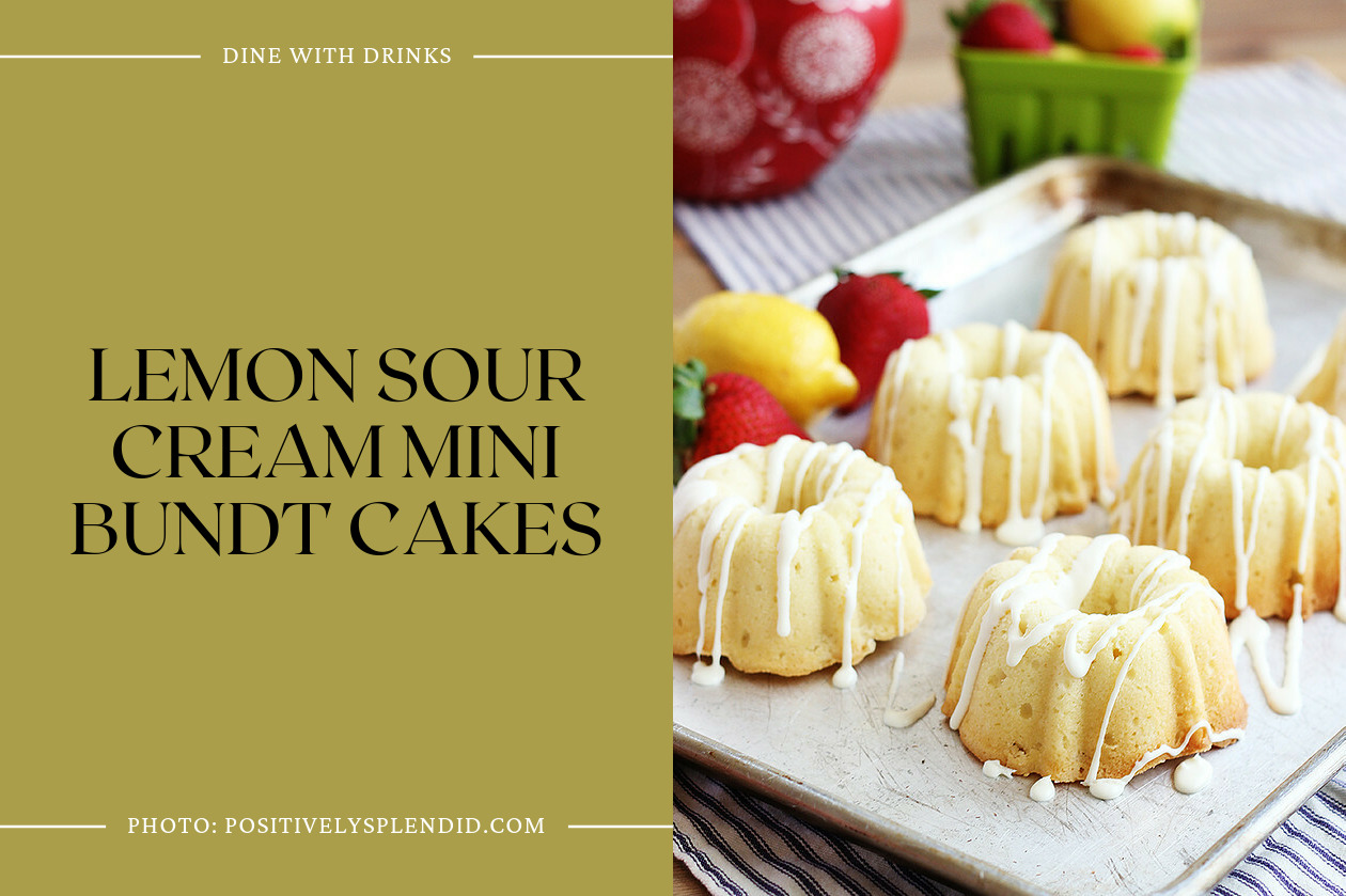 Lemon Sour Cream Mini Bundt Cakes