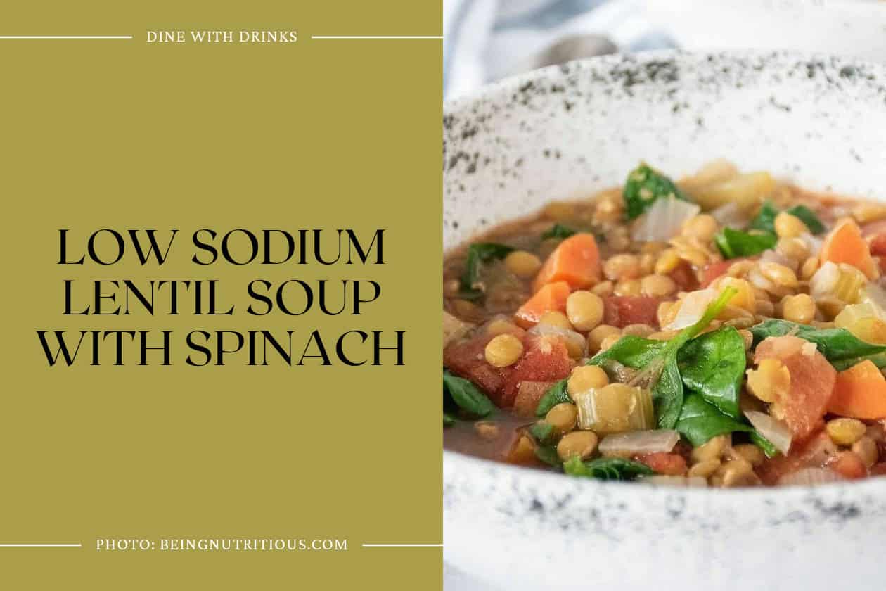 Low Sodium Lentil Soup With Spinach