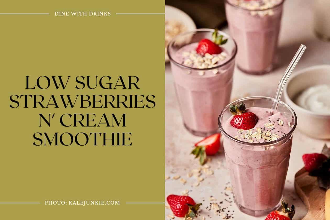 Low Sugar Strawberries N' Cream Smoothie