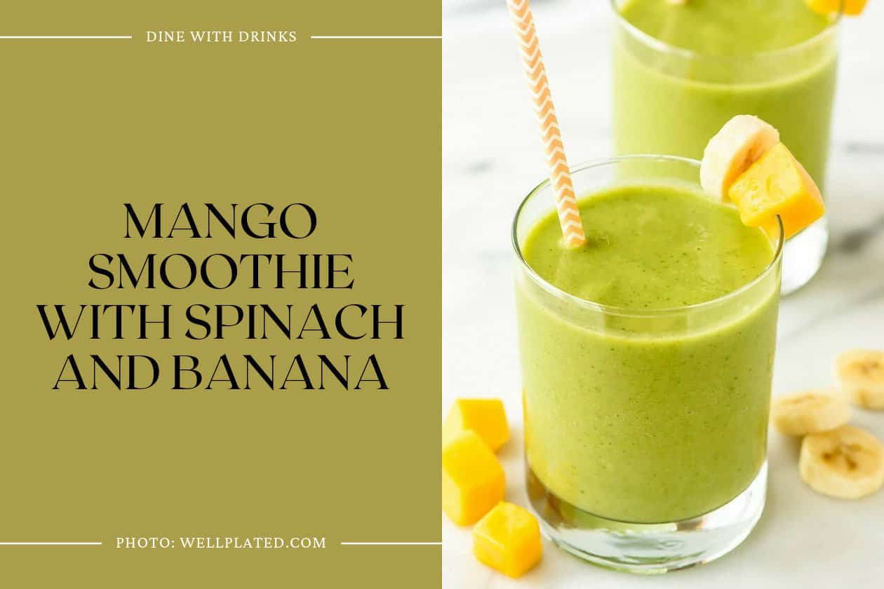 Mango Smoothie With Spinach And Banana
