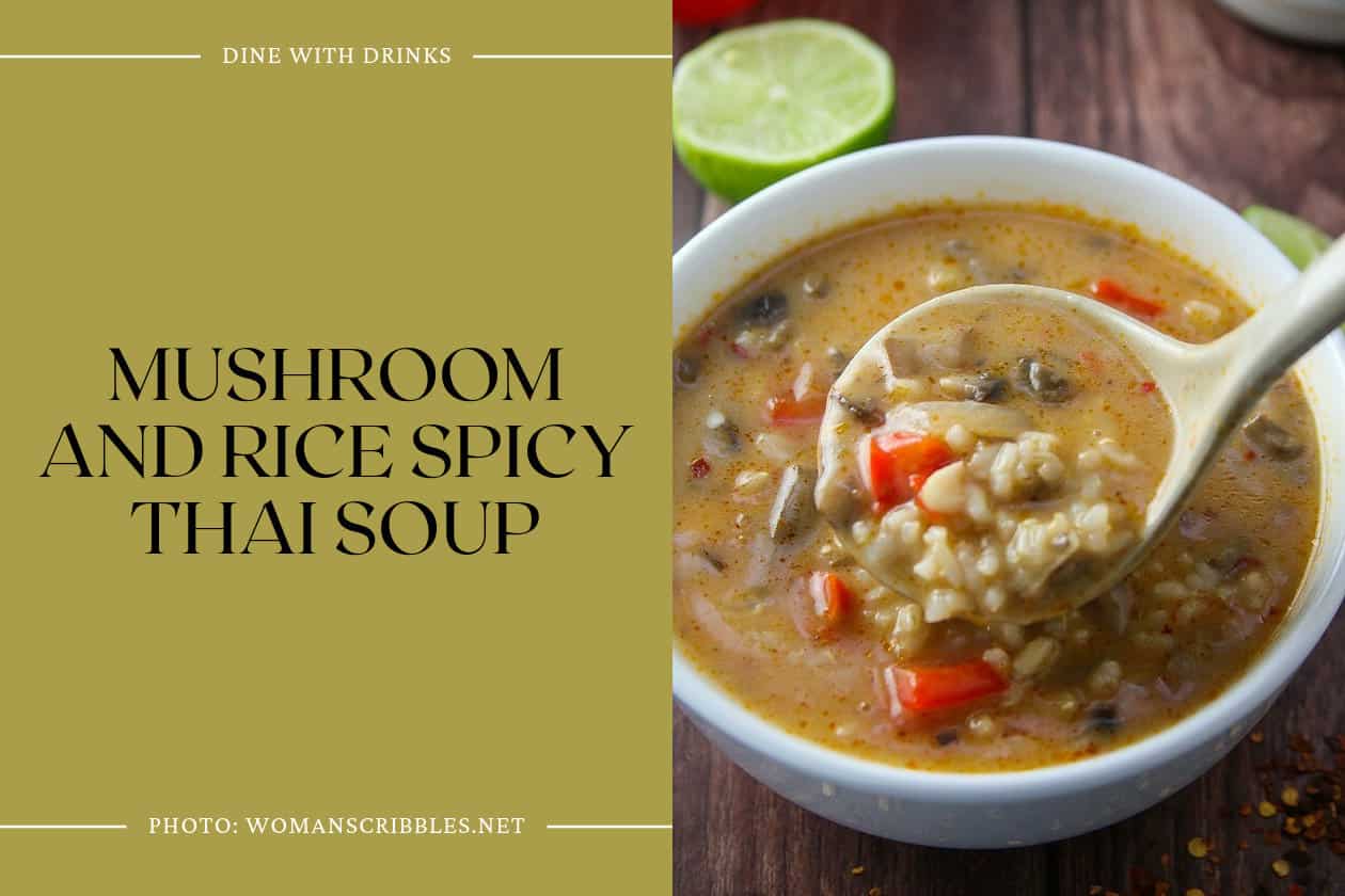 Mushroom And Rice Spicy Thai Soup