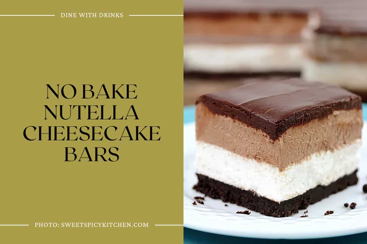 No Bake Nutella Cheesecake Bars