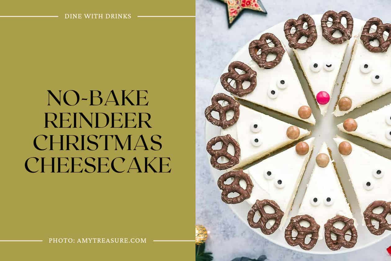 No-Bake Reindeer Christmas Cheesecake