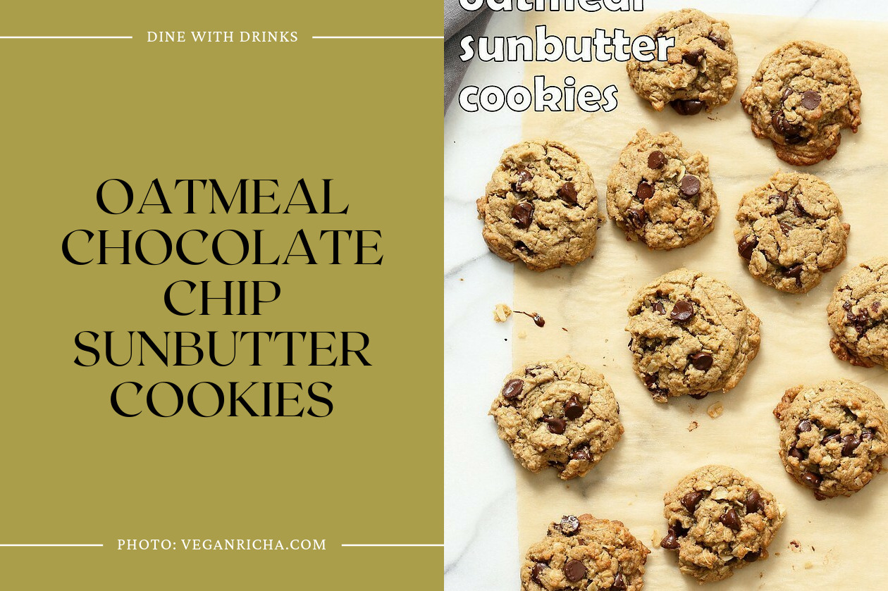 Oatmeal Chocolate Chip Sunbutter Cookies