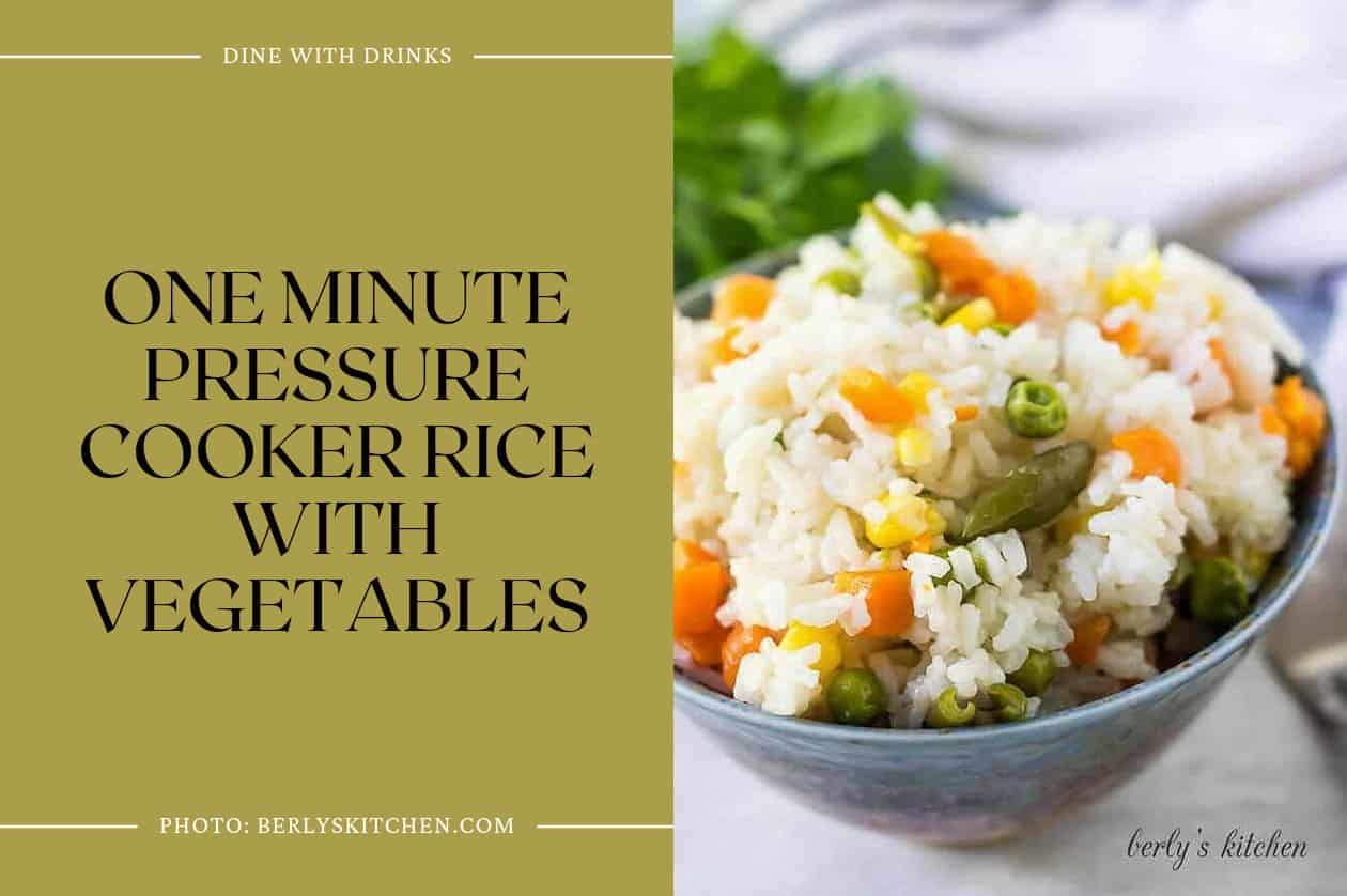One Minute Pressure Cooker Rice With Vegetables