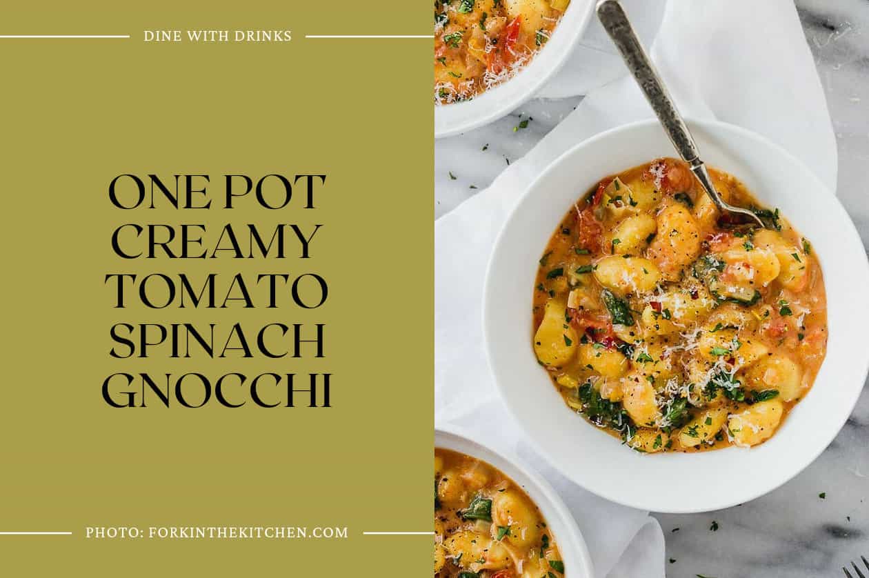 One Pot Creamy Tomato Spinach Gnocchi
