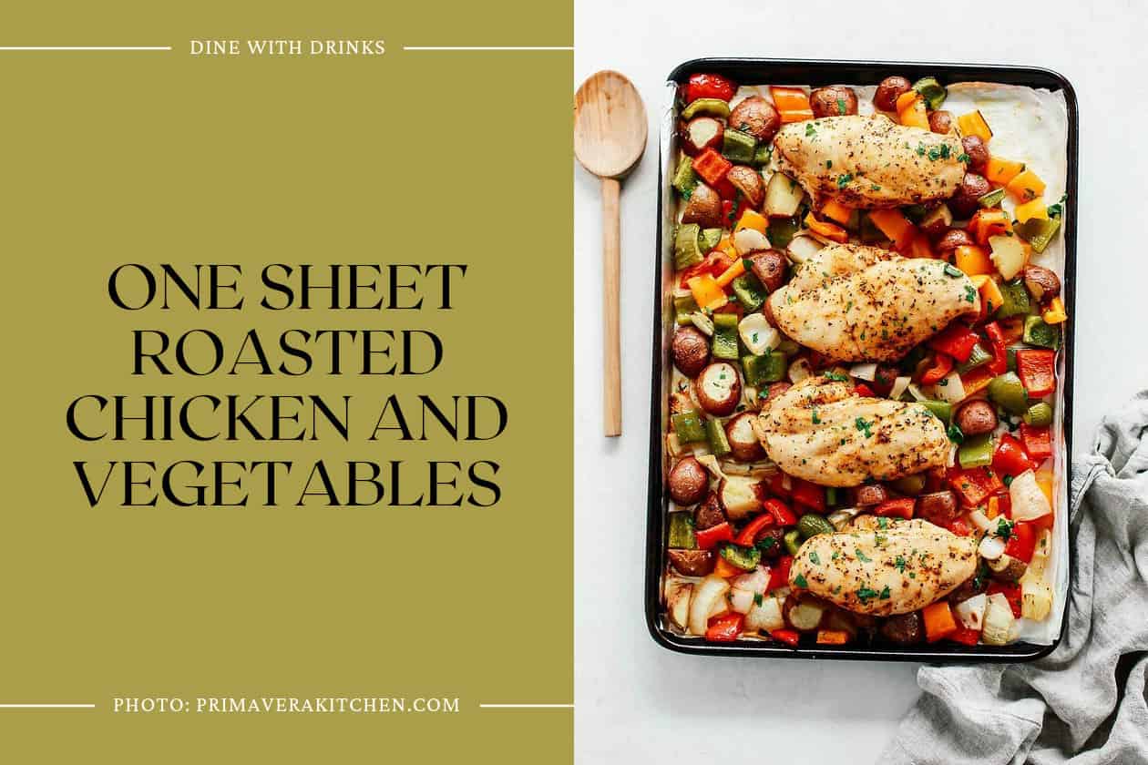 One Sheet Roasted Chicken And Vegetables