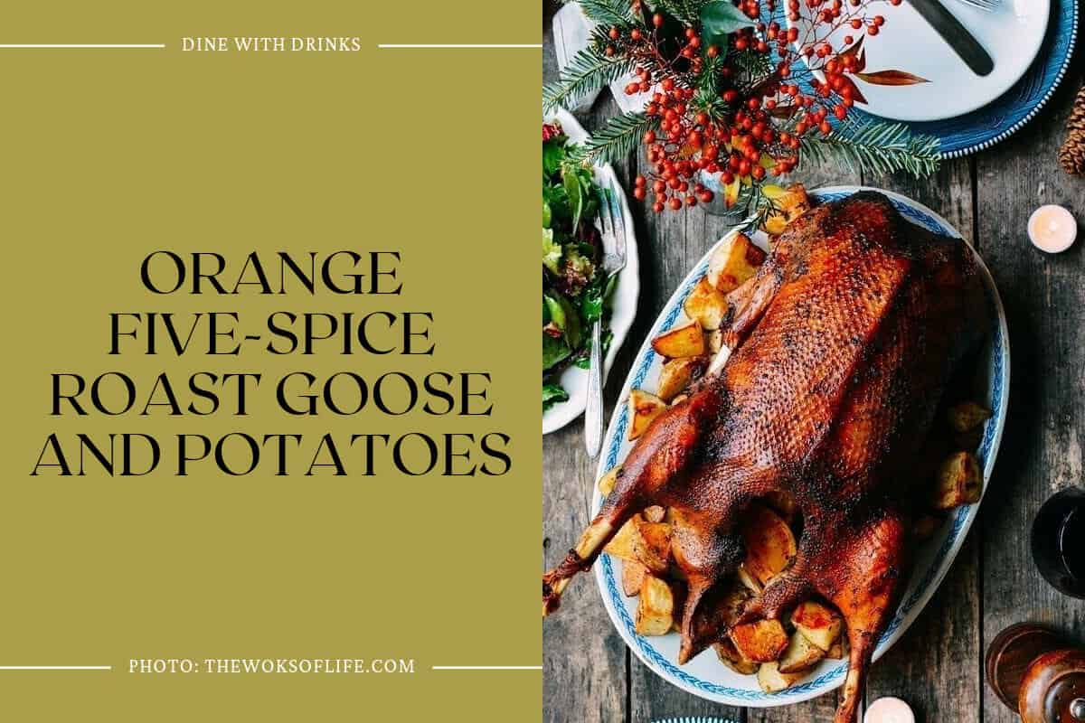 Orange Five-Spice Roast Goose And Potatoes