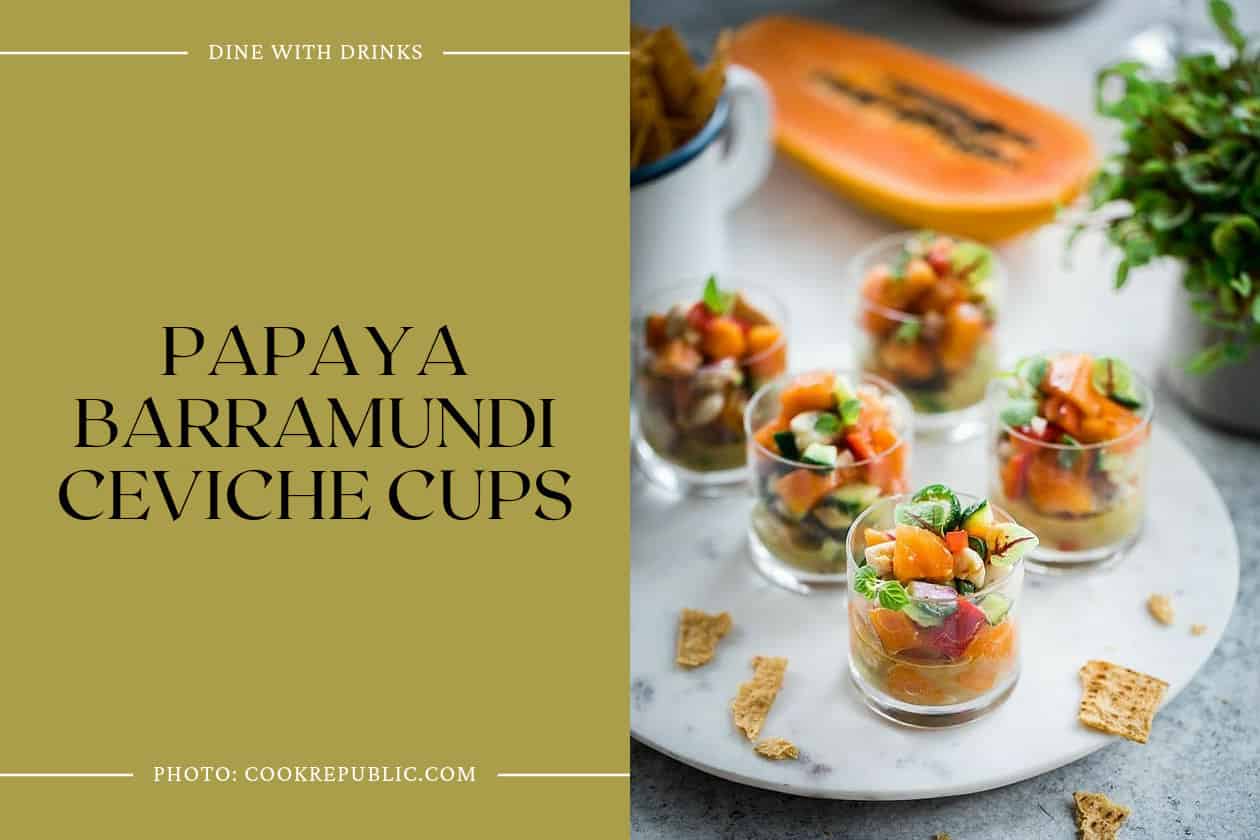 Papaya Barramundi Ceviche Cups