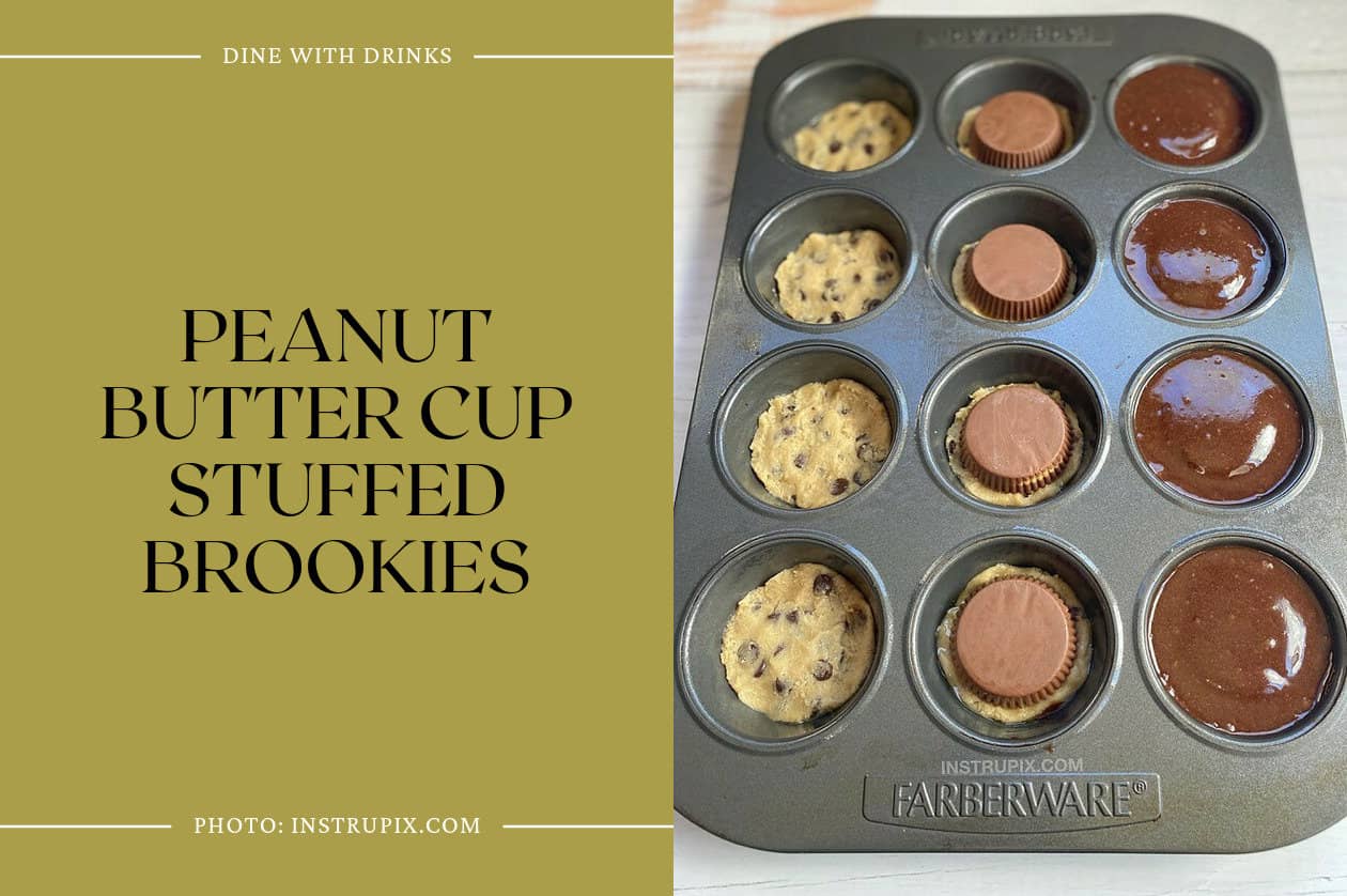 Peanut Butter Cup Stuffed Brookies