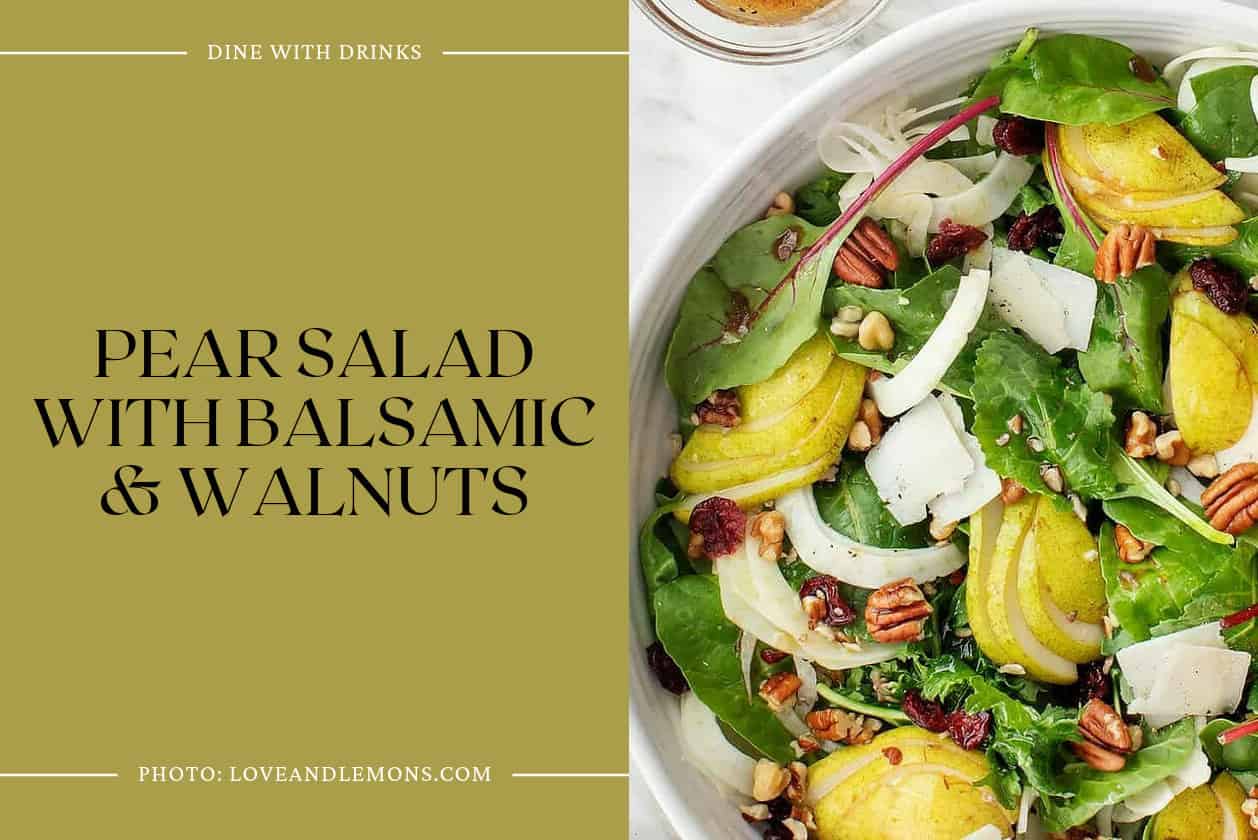 Pear Salad With Balsamic & Walnuts