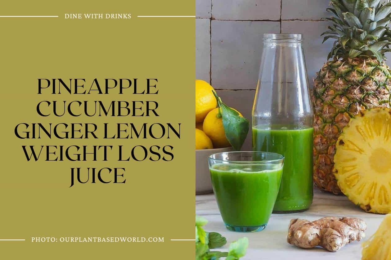 Pineapple Cucumber Ginger Lemon Weight Loss Juice