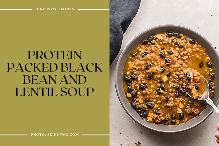 Protein Packed Black Bean And Lentil Soup