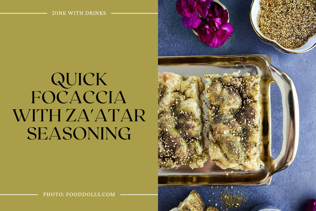 Quick Focaccia With Za'atar Seasoning