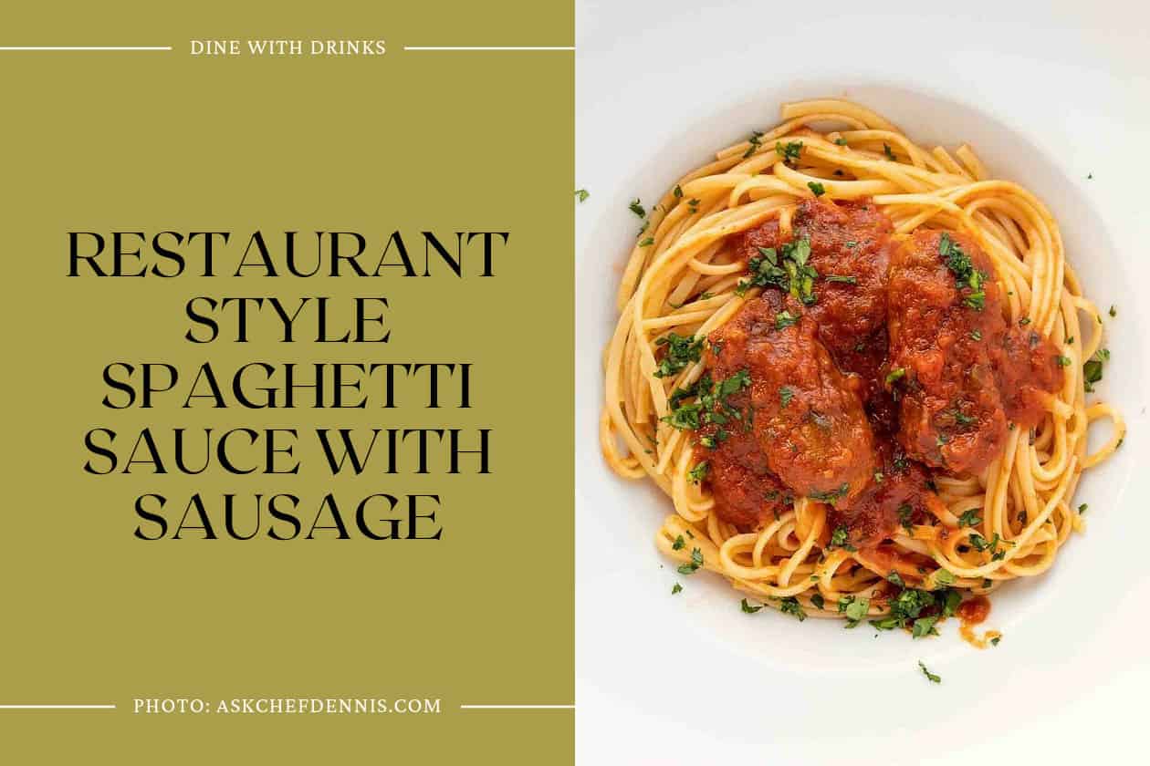 Restaurant Style Spaghetti Sauce With Sausage