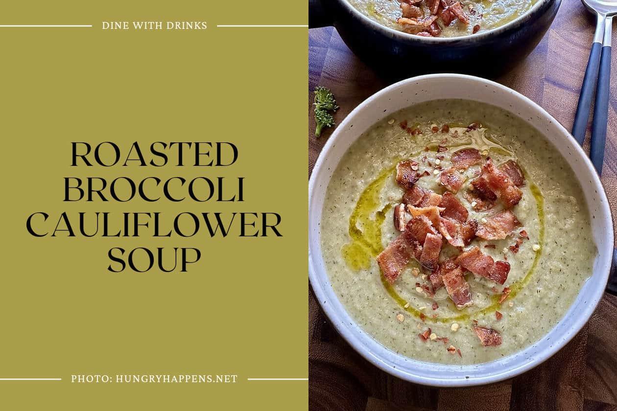 Roasted Broccoli Cauliflower Soup