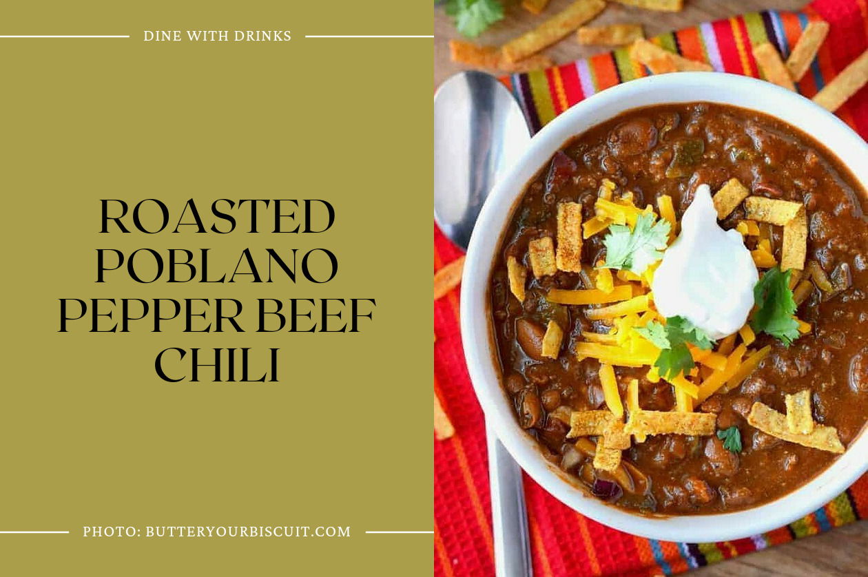 Roasted Poblano Pepper Beef Chili