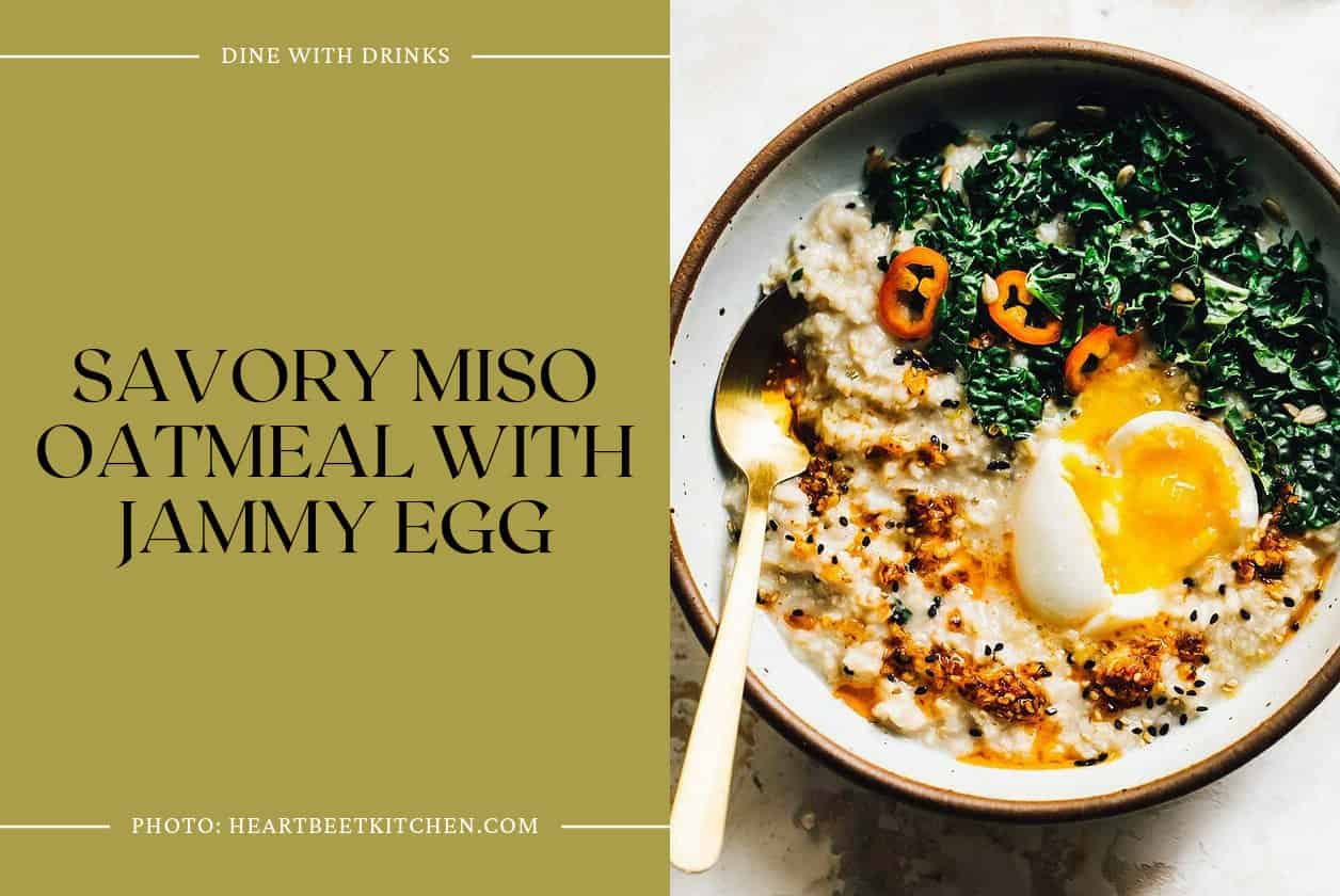 Savory Miso Oatmeal With Jammy Egg