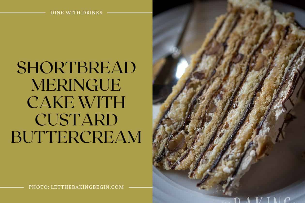 Shortbread Meringue Cake With Custard Buttercream