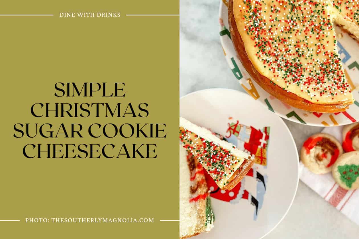 Simple Christmas Sugar Cookie Cheesecake