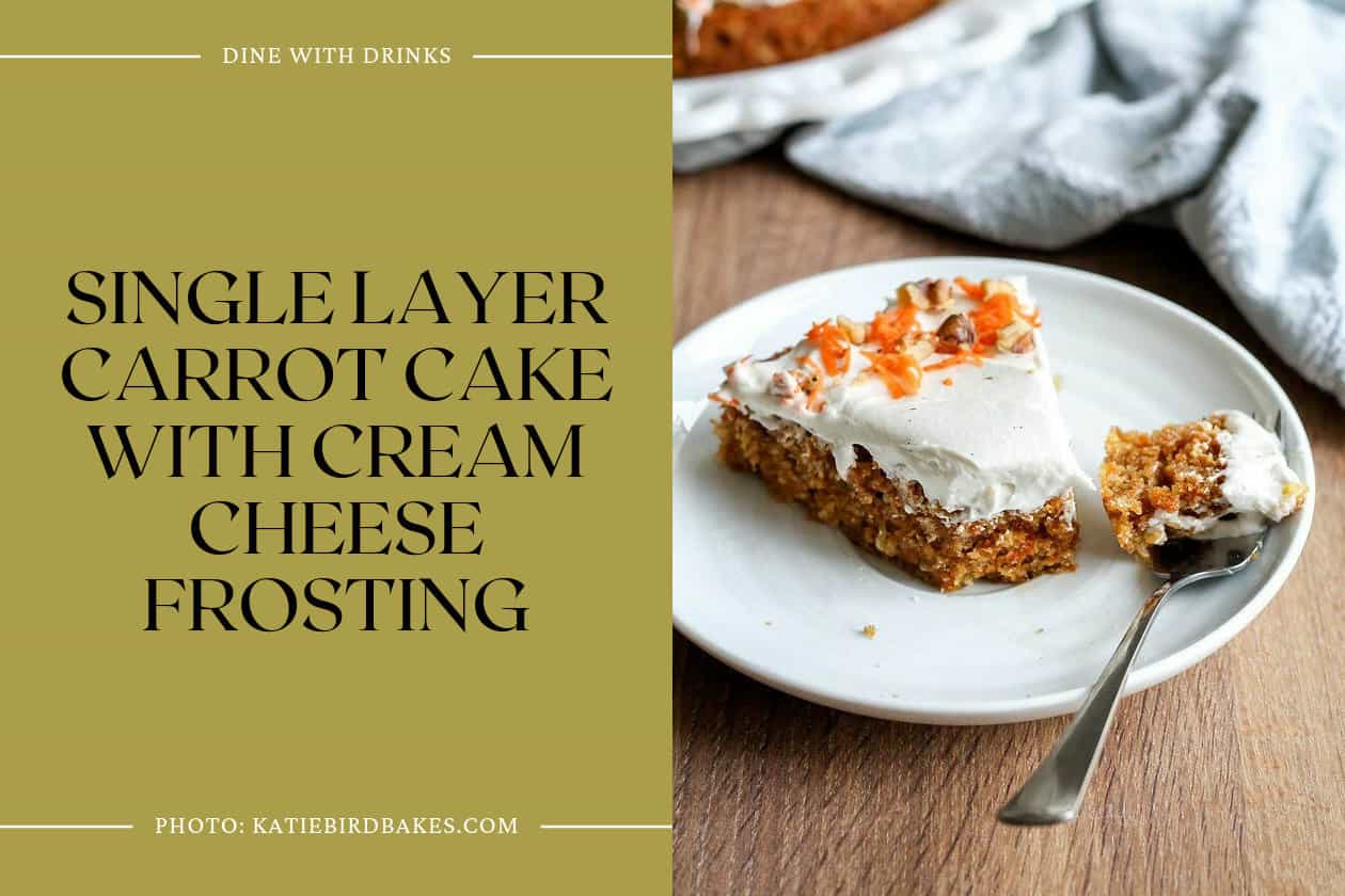Single Layer Carrot Cake With Cream Cheese Frosting