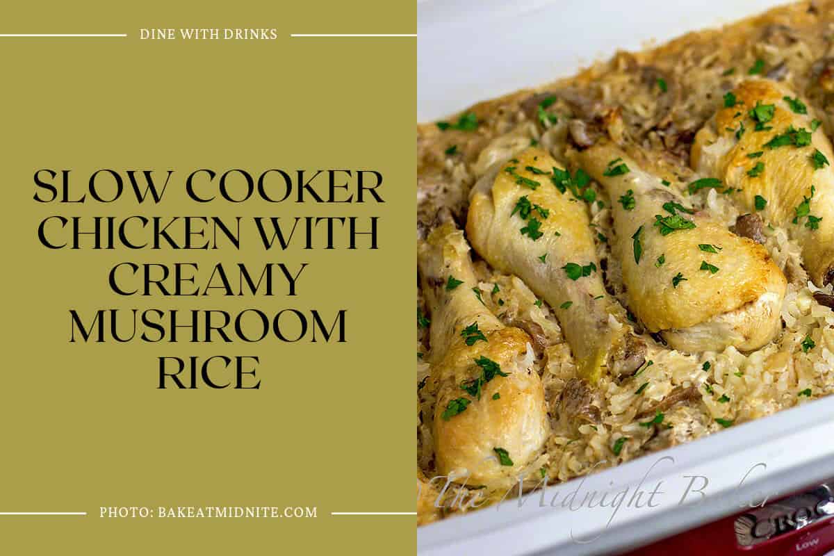Slow Cooker Chicken With Creamy Mushroom Rice