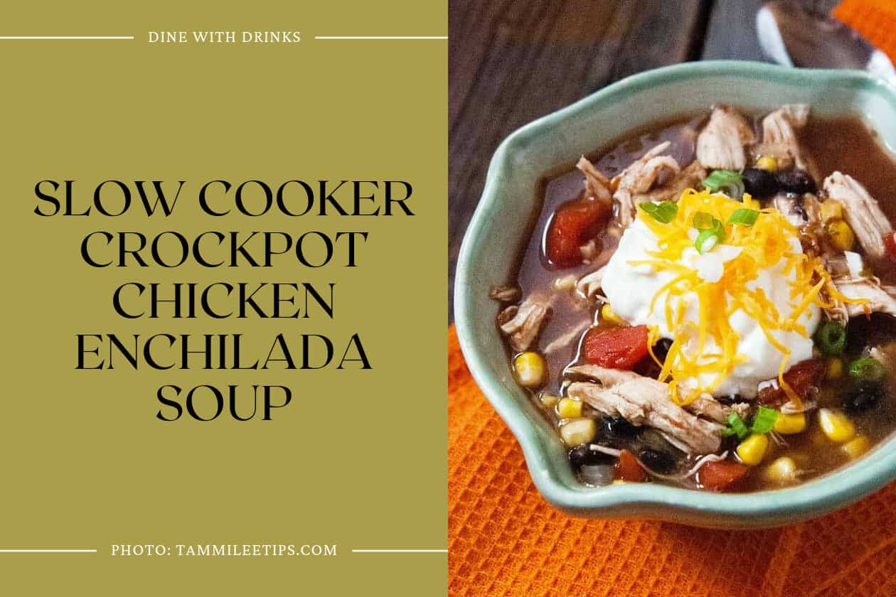 Slow Cooker Crockpot Chicken Enchilada Soup