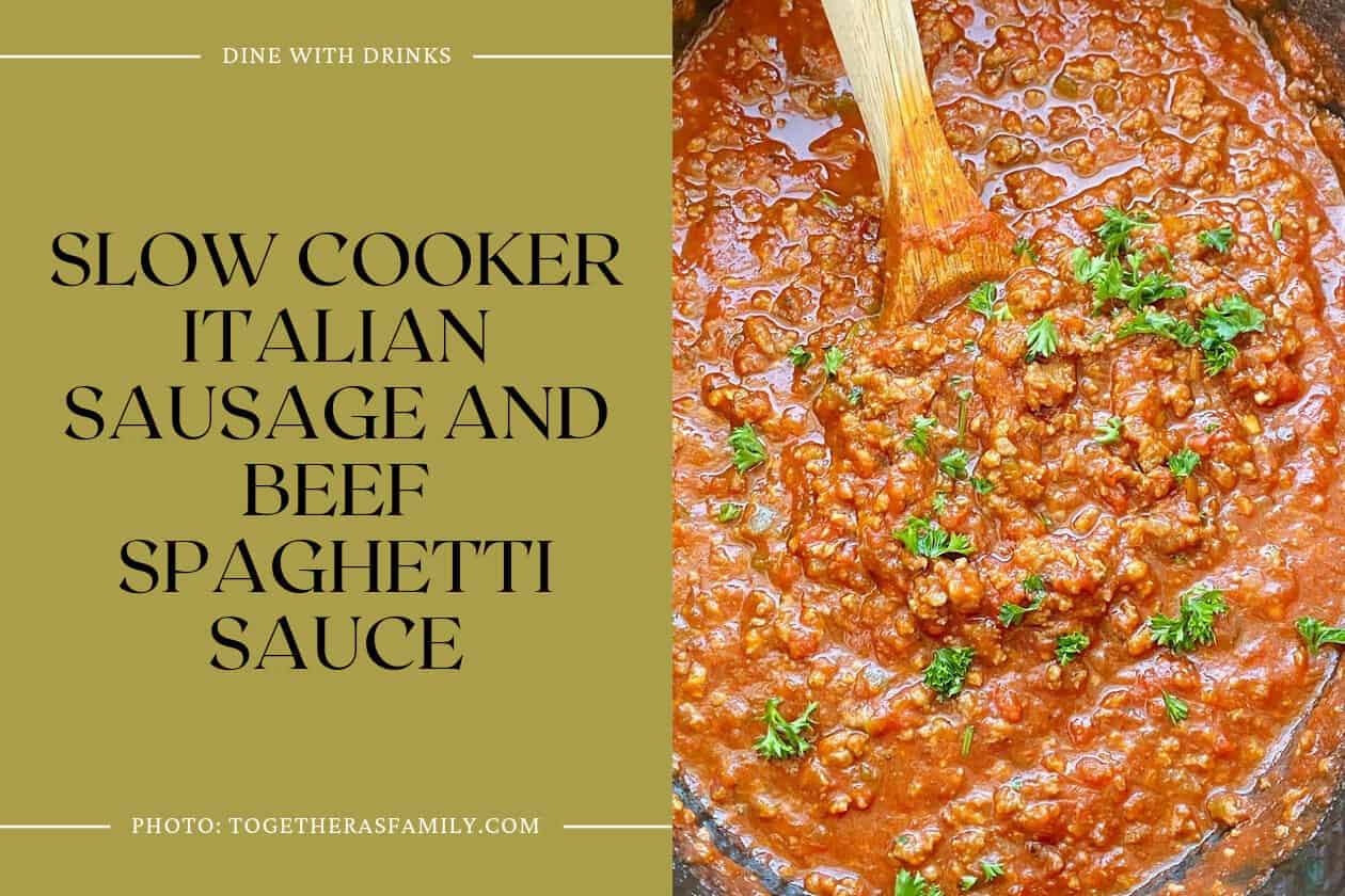 Slow Cooker Italian Sausage And Beef Spaghetti Sauce
