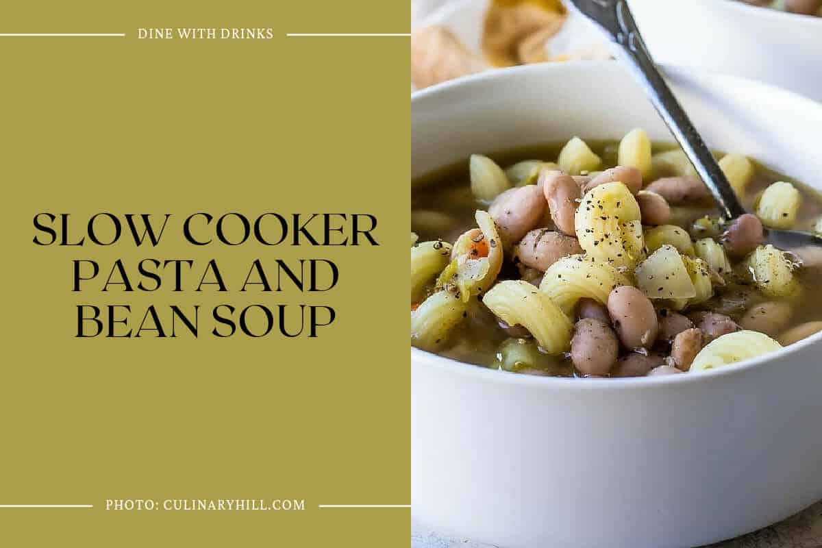 Slow Cooker Pasta And Bean Soup