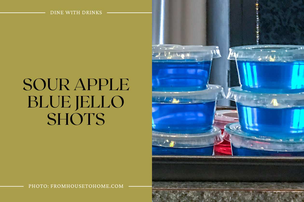 Sour Apple Blue Jello Shots