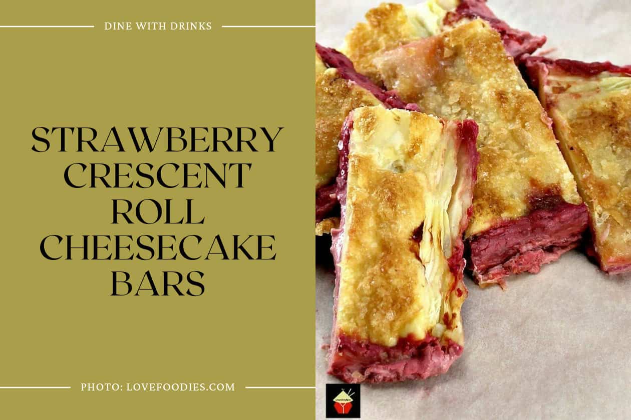 Strawberry Crescent Roll Cheesecake Bars