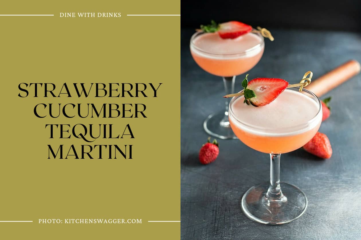 Strawberry Cucumber Tequila Martini