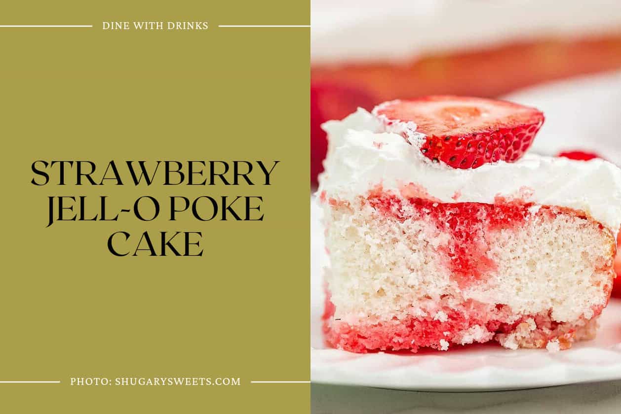 Strawberry Jell-O Poke Cake