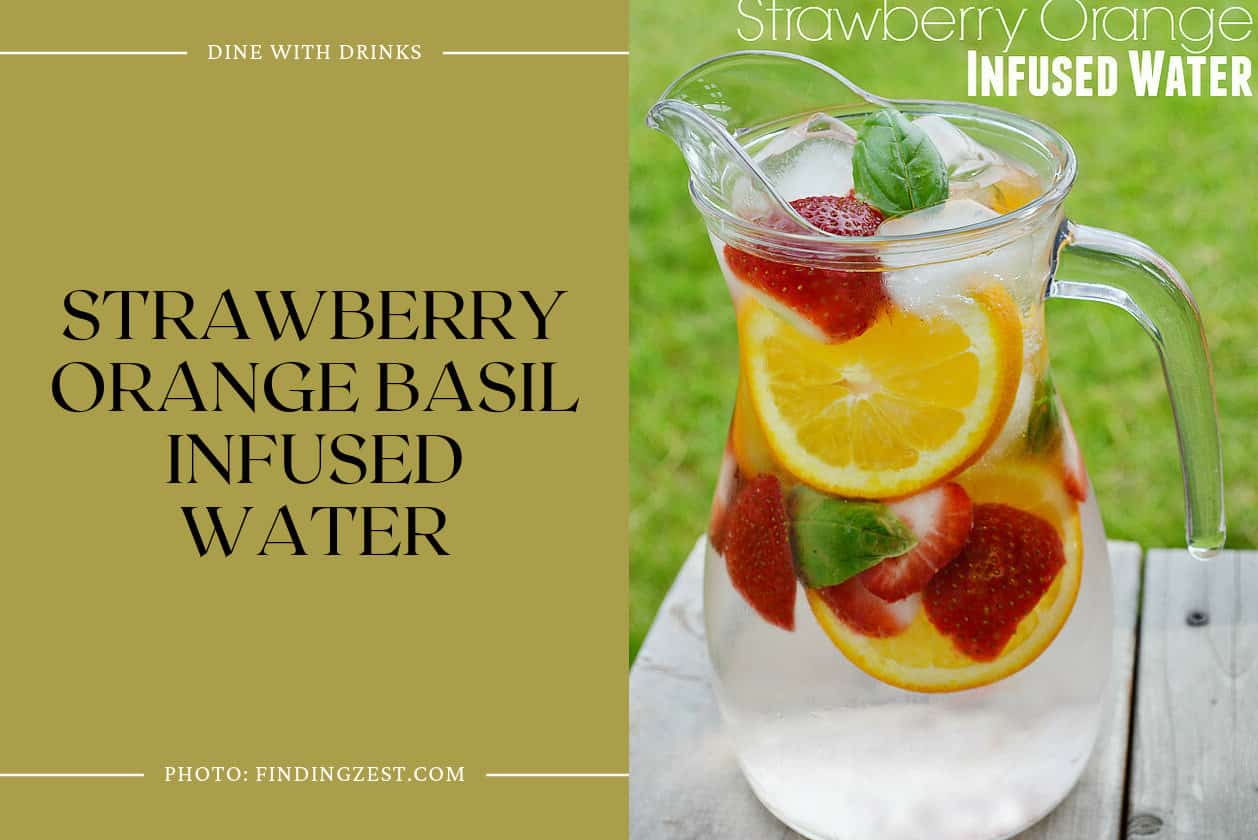 Strawberry Orange Basil Infused Water