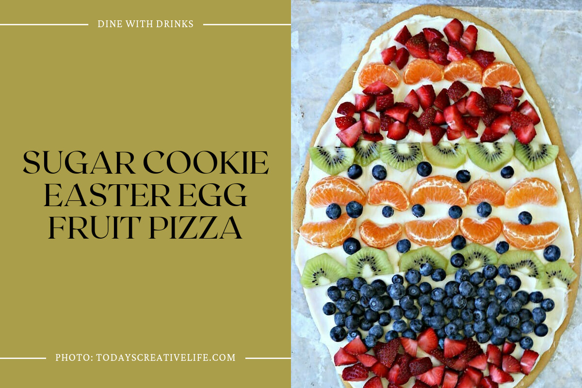 Sugar Cookie Easter Egg Fruit Pizza