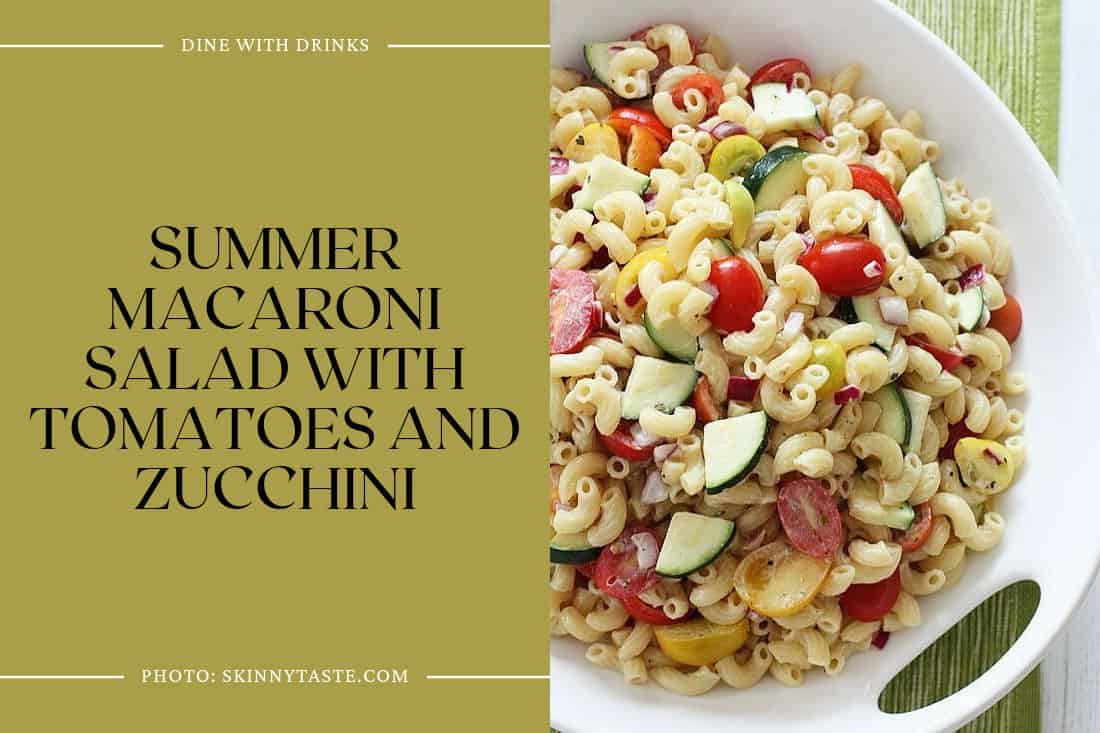 Summer Macaroni Salad With Tomatoes And Zucchini
