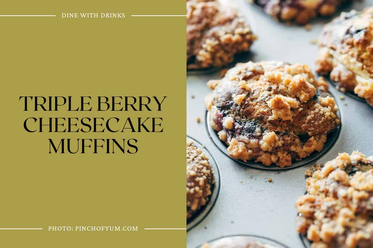 Triple Berry Cheesecake Muffins