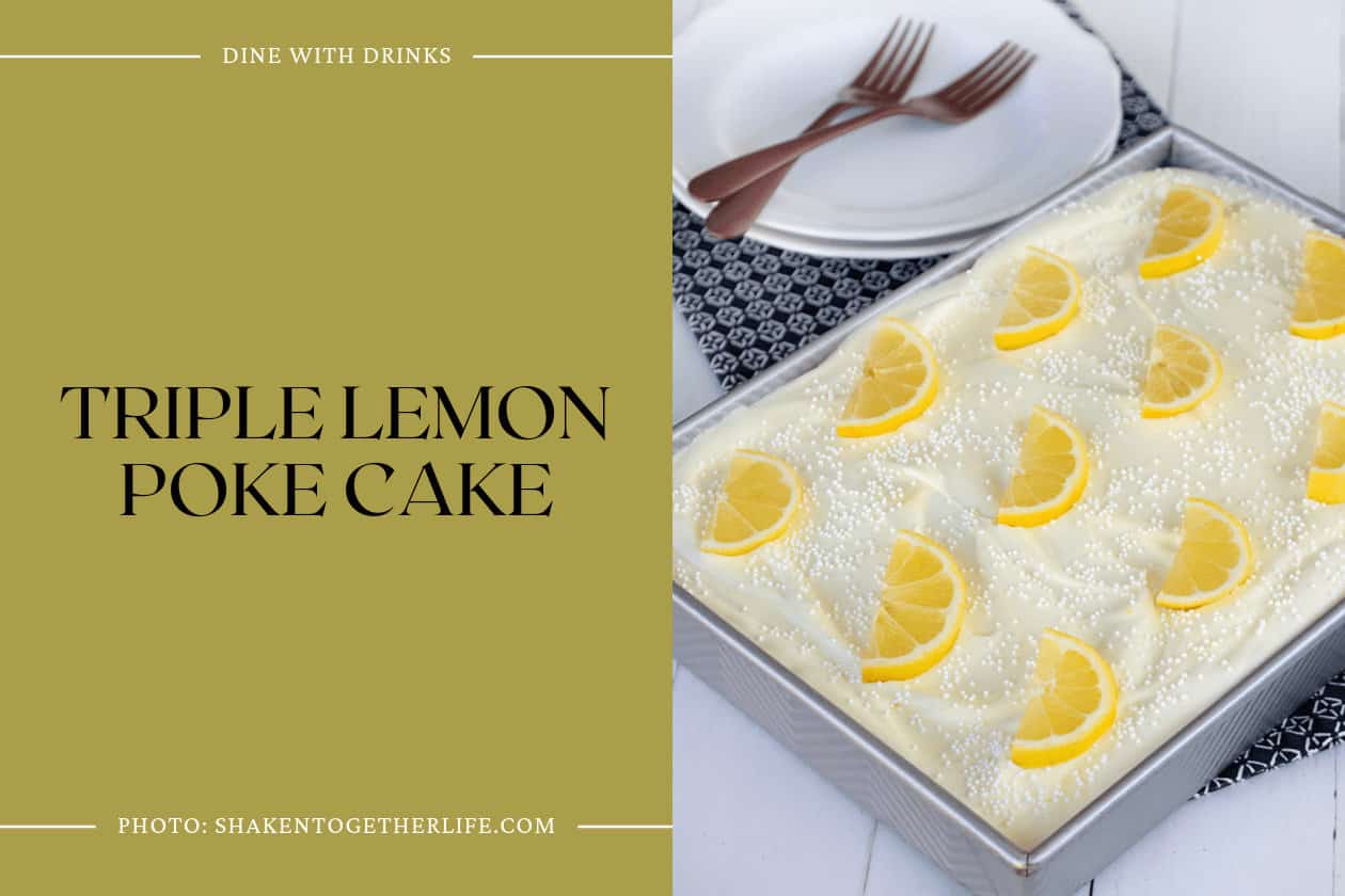 Triple Lemon Poke Cake
