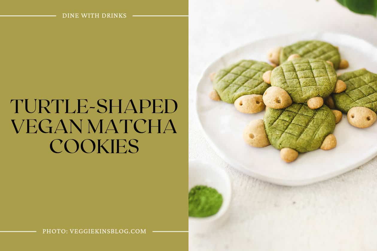 Turtle-Shaped Vegan Matcha Cookies