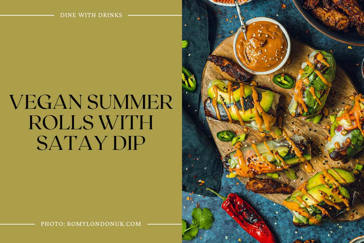 Vegan Summer Rolls With Satay Dip