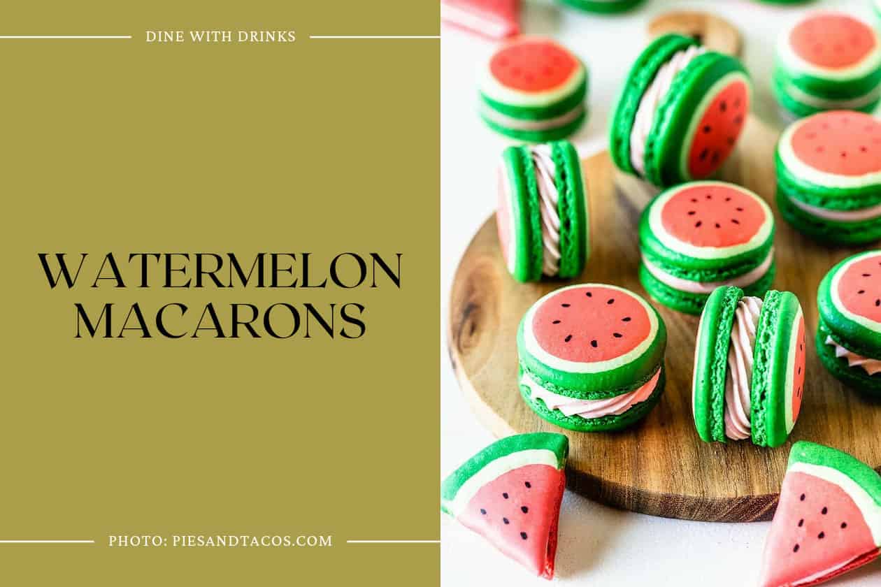 Watermelon Macarons