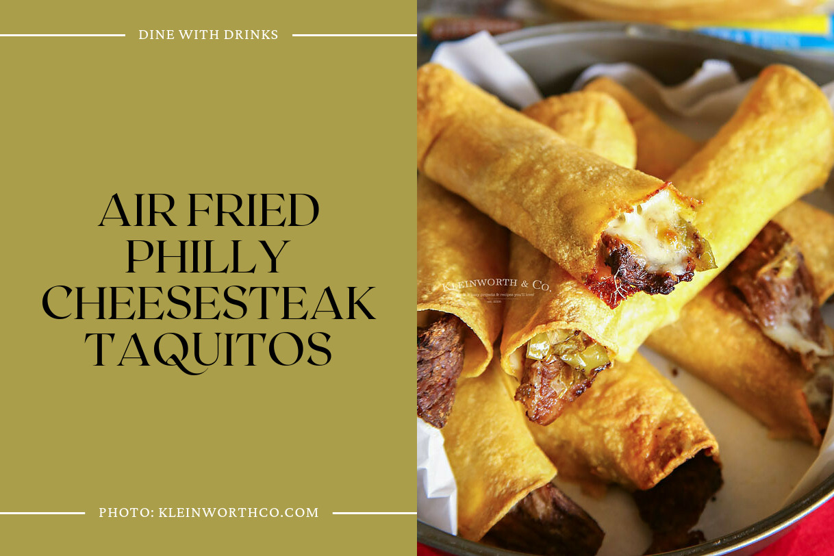 Air Fried Philly Cheesesteak Taquitos