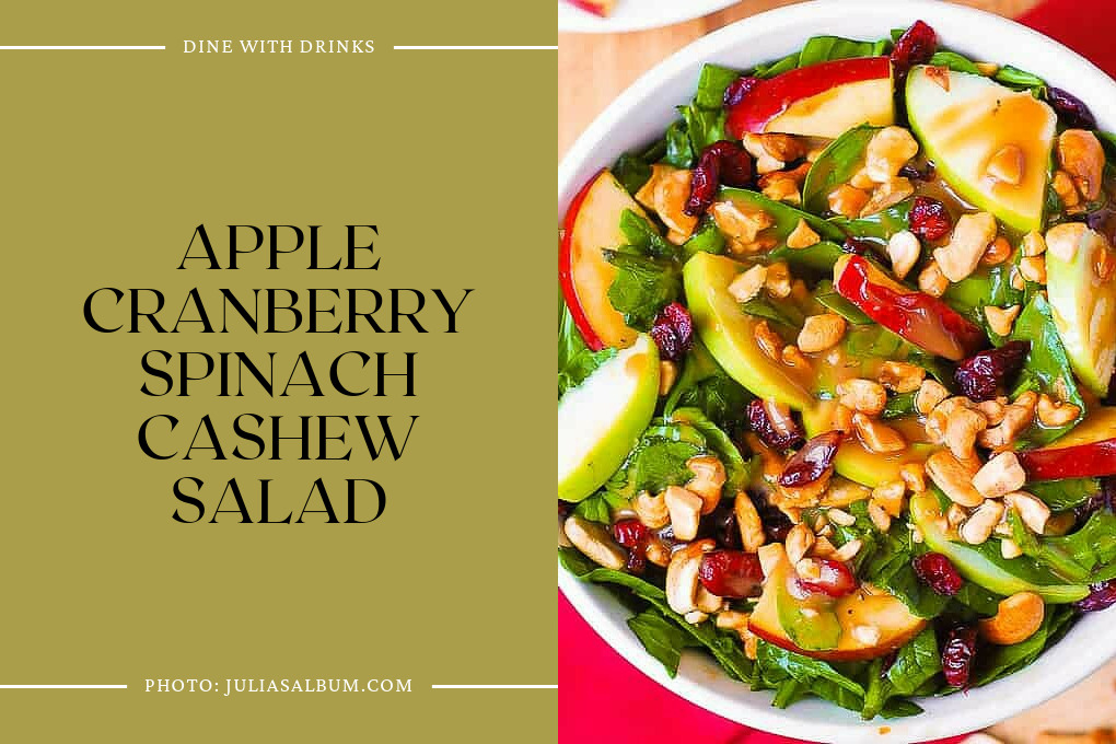 Apple Cranberry Spinach Cashew Salad