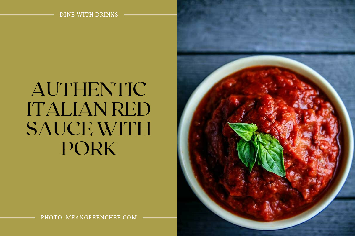 Authentic Italian Red Sauce With Pork